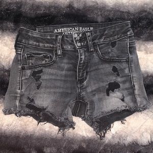 American Eagle Black Jean Shorts, Size: 2